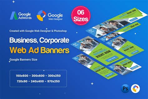 多用途商业/企业谷歌广告Banner设计模板 Multipurpose, Business, Corporate HTML5 D17 ...