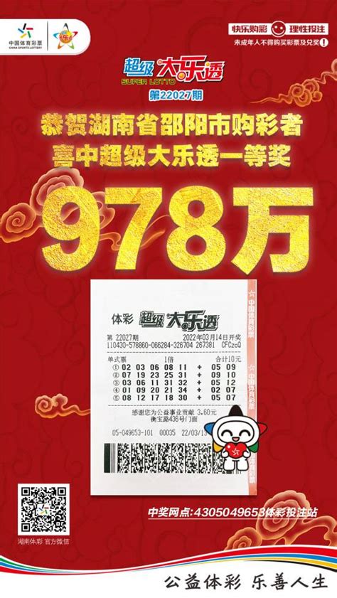 “3·15消费者权益日”湖南省喜提体彩超级大乐透一等奖-竞彩网