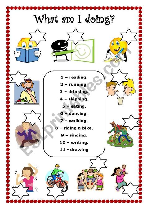 What are you doing? Who am I? - ESL worksheet by ezgisyhn
