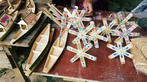 竹子做的创意手工教程,用小竹子做的创意手工,简易竹房子图片_大山谷图库