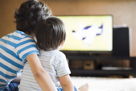 孩童看电视动画视频素材图片免费下载-千库网