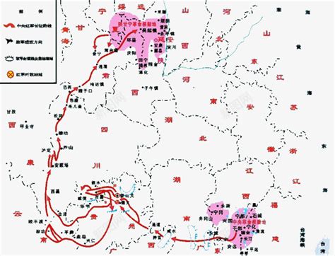 红军长征路线图详细说明png图片免费下载-素材0Skkkjjkg-新图网