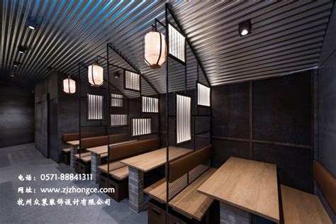 日式料理店装修效果图_料理店设计图片_杭州品立装饰店铺装修设计公司