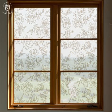 复古窗户玻璃贴纸透光不透明彩色窗花窗贴防走光装饰防窥膜卫生间-淘宝网