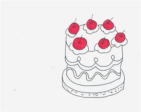 生日蛋糕简单的简笔画画法 圆形生日蛋糕简单的教程-露西学画画