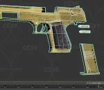沙漠之鹰手枪 开枪动画 子弹上膛枪支 手枪模型卡通-cg模型免费下载-CG99