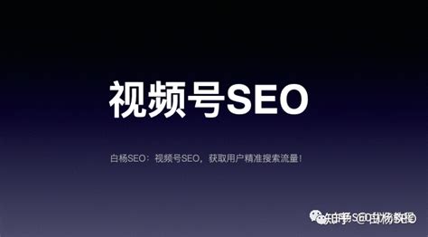 白杨SEO：视频号SEO是什么？怎么做关键词排名和视频号推广？【必看】
