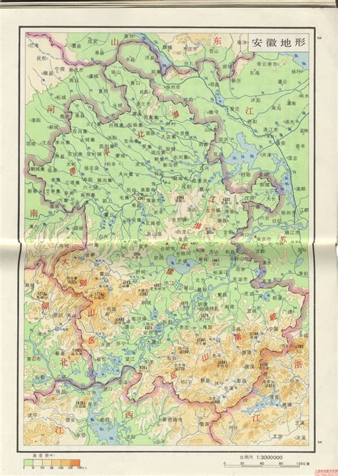 安徽省地形地势图下载(8P)_地图114网
