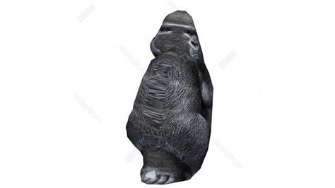 黑色大猩猩艺术雕塑SU模型下载_sketchup草图大师SKP模型 - sketchup网