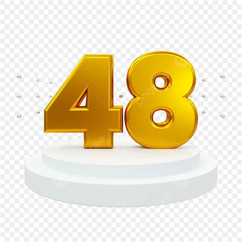 Free Vector | Golden badge for the 48th anniversary