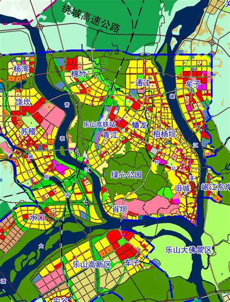 以前和现在的乐山市城市规划图对比与城市绿心的变化-乐山论坛-麻辣社区 四川第一网络社区 你的言论 影响四川