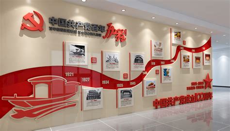 党的光辉历程党史发展历程文化墙图片下载_红动中国