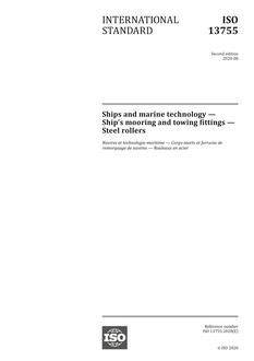 ISO/DIS 13755:2019 - Ships and marine technology - Ships mooring and ...