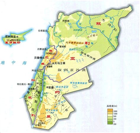 最新版叙利亚地图 - 世界地图全图 - 地理教师网
