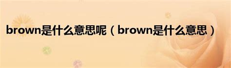 brown是什么颜色_褐色是什么颜色图解_淘宝助理