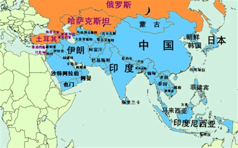 亚洲地图_亚洲地图高清版_亚洲地图中文版