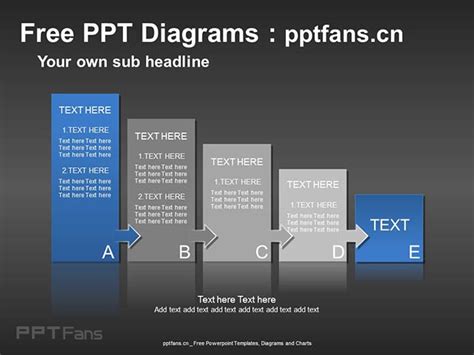五层递进关系PPT模板_PPT设计教程网