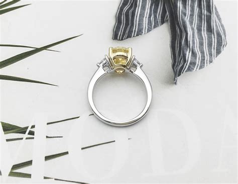 两用款黄钻彩钻戒指1.22 FY（彩黄） VS2 定制（价格,图片,款式）-我爱钻石网官网