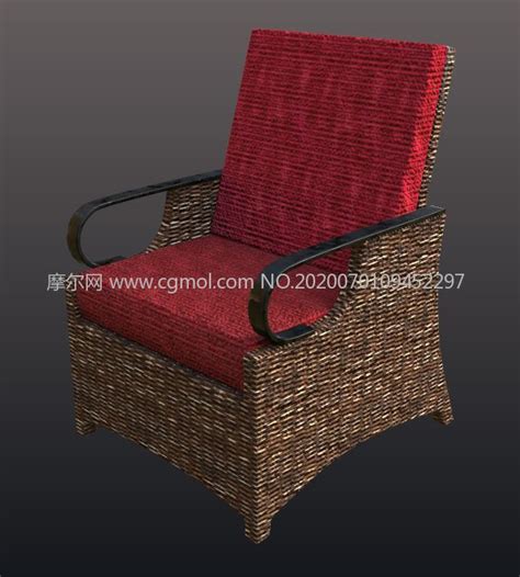 藤条椅3D模型,室内家具,室内模型,3d模型下载,3D模型网,maya模型 ...