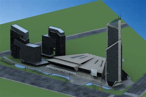 徐州项目3dmax 模型下载-光辉城市