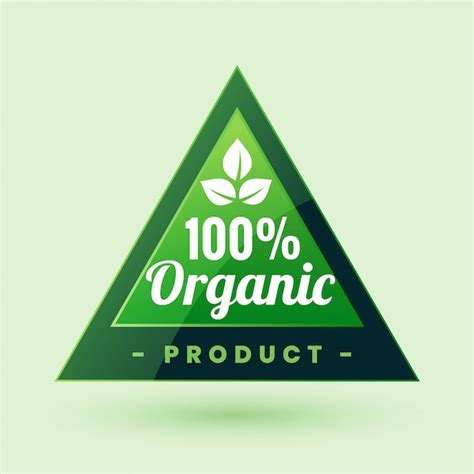 Free Vector | 100% certified organic product green label or sticker design