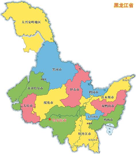 黑龙江省黑河市地图 高清地图