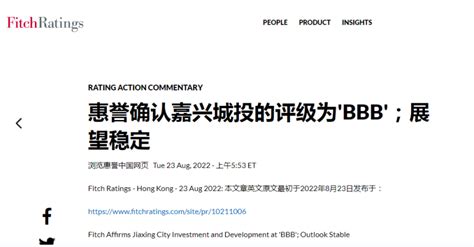 惠誉将象屿集团境外评级下调至BBB-！ | 资产界