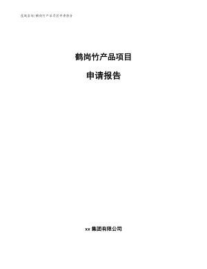 鹤岗竹产品项目申请报告_模板参考