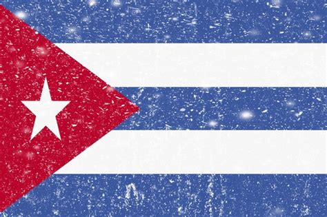 新しいコンセプト キューバの旗 白い乱雑な壁漆喰のテクスチャ背景 キューバの旗ペイント キューバの旗 | プレミアム写真