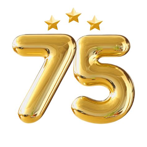 75 years anniversary number 11287727 PNG