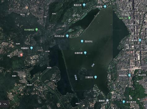 杭州西湖平面图地图,简单,手绘_大山谷图库