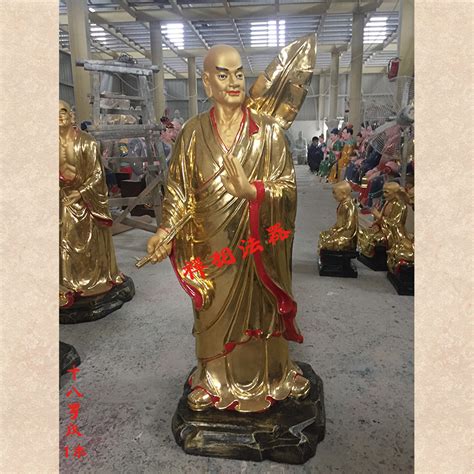 专业生产 树脂描金十八罗汉塑像 佛教十八罗汉佛像-阿里巴巴