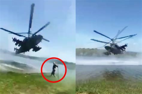 这水平还行？实拍：俄军直升机极限“漂移” 乌克兰居民围观尖叫_凤凰网视频_凤凰网