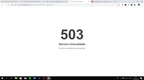 HTTP error 503 (service is unavailable) | Cos
