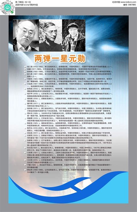 邓稼先名人简介海报PSD素材免费下载_红动中国