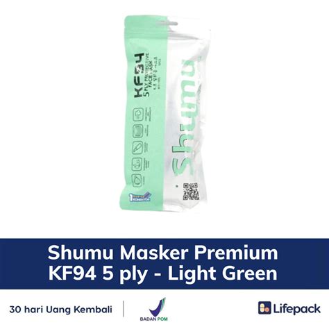 Shumu Masker Premium KF94 5 ply - Light Green - Masker Pelindung Debu ...