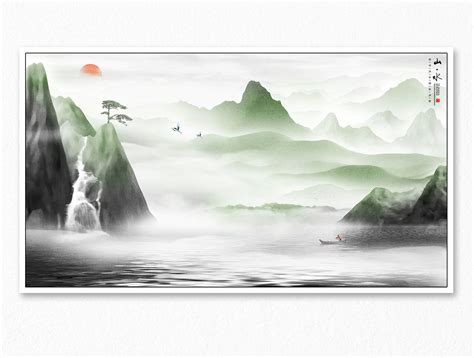 小学简单山水画,二年级山水画图片,一幅简单的大自然画_大山谷图库