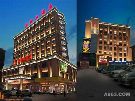 广州海珊大酒店外墙装饰亮化照明夜景设计工程 - 住宅建筑 - 韦亭羽设计作品案例