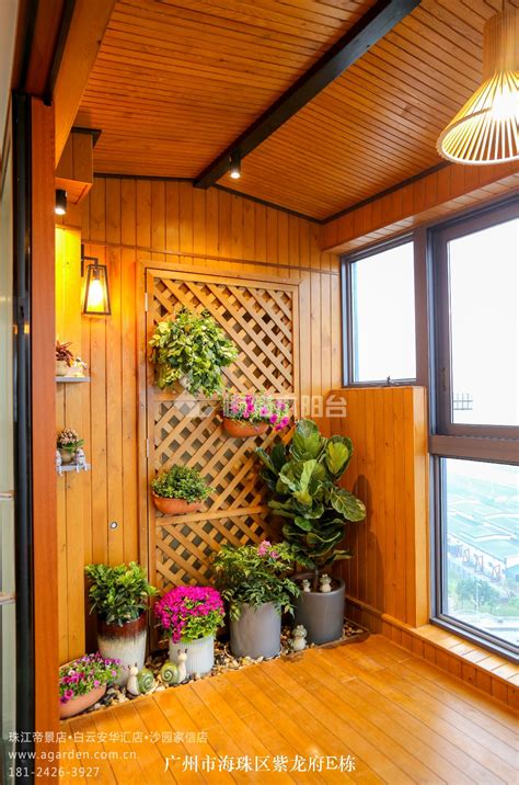 广州市海珠区紫龙府-木屋阳台 - 懒猫木阳台案例
