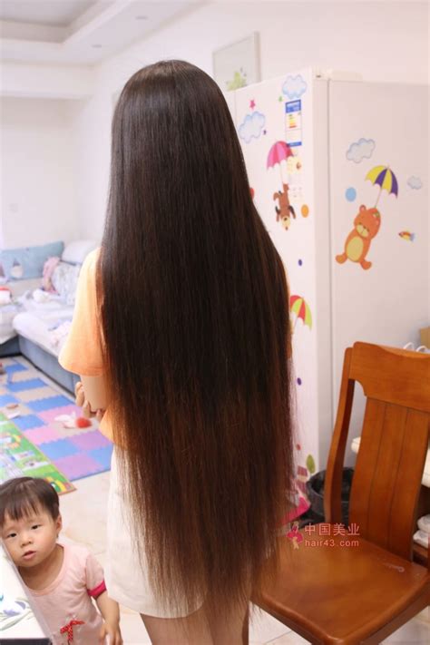 剪下年轻妈妈85公分过臀长发-美丝源24#(3)_中国长发