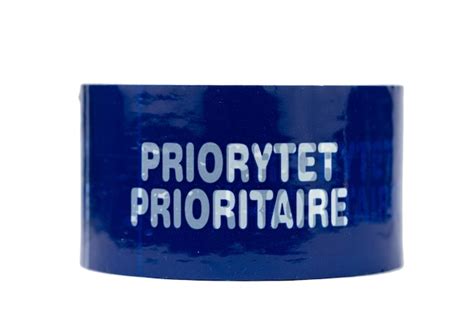 A fita de embalagem azul prioritária | Foto Premium