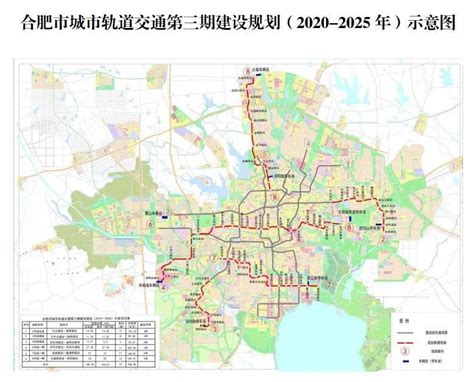2020年至2025年合肥地铁规划图- 合肥本地宝