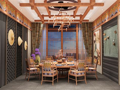 湘西土家文化餐饮空间|三维|建筑/空间|大大小小菠萝 - 原创作品 - 站酷 (ZCOOL)