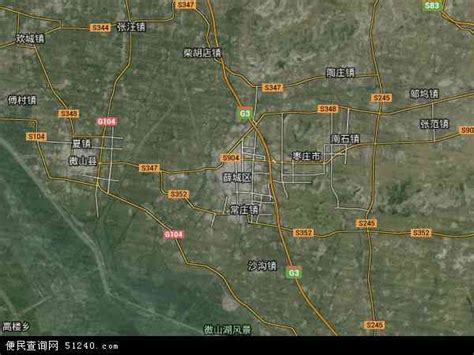 薛城区地图 - 薛城区卫星地图 - 薛城区高清航拍地图 - 便民查询网地图