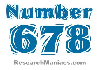 Number The Meaning of the Number 678