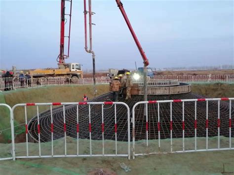 贵州工程公司 基层动态 肥乡风电项目首台风机基础浇筑完成