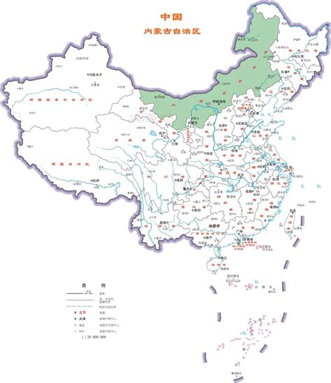 蒙古地图中文版_世界地图_初高中地理网