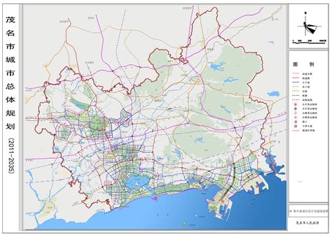 茂名市城市总体规划（2011-2035）综合交通图及局部放大图-茂名市自然资源门户网站