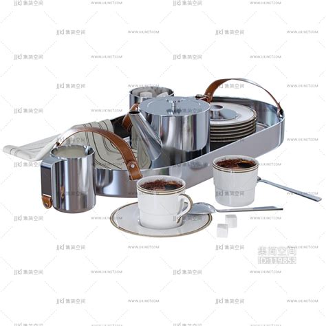 现代蒸锅勺子厨房用品3d模型下载-【集简空间】「每日更新」