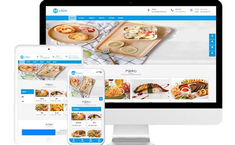 美食行业免费网站模板-米拓建站响应式网站源码下载